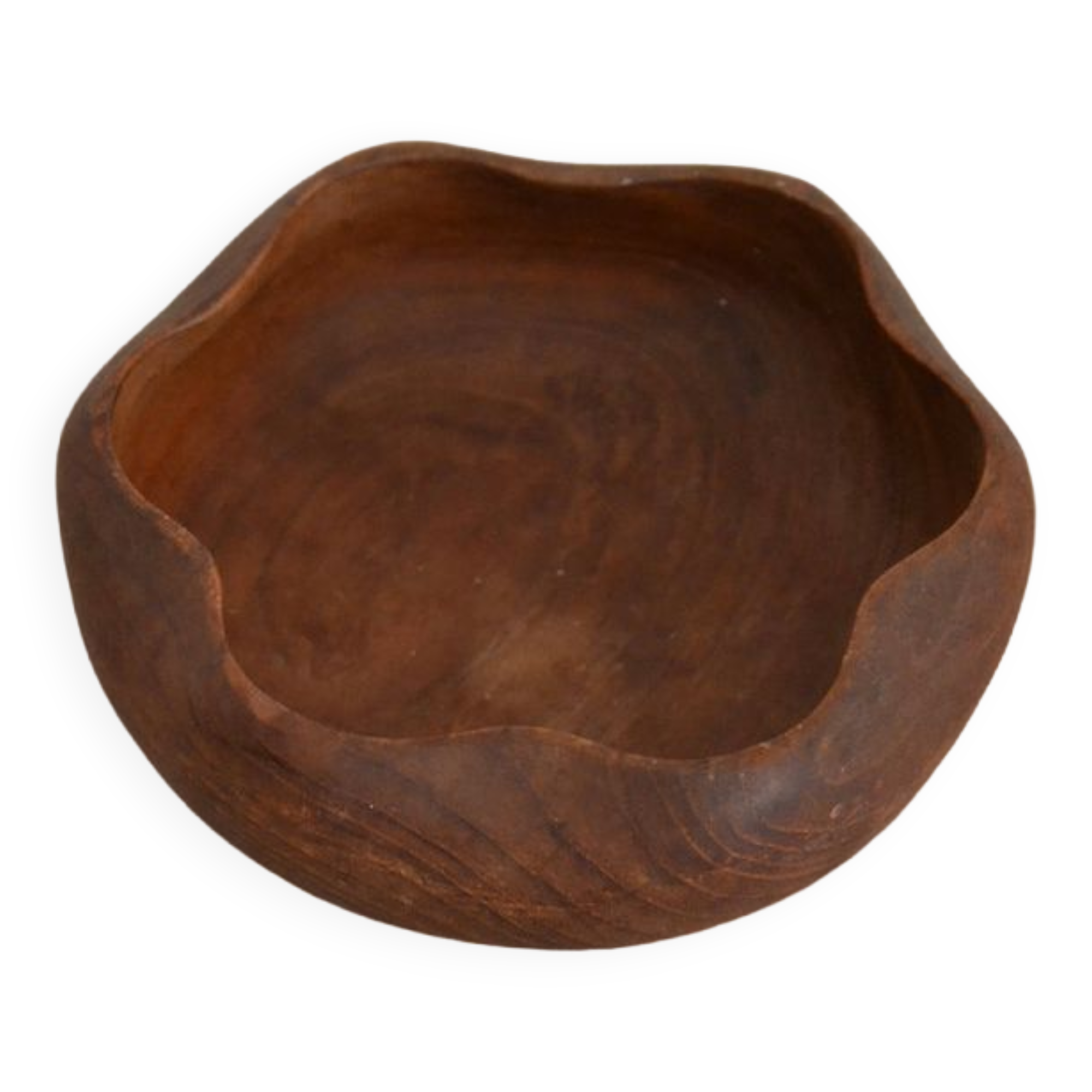 Wooden pocket tray with wavy edges