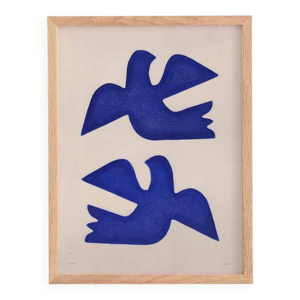 Peinture 30x40cm oiseaux - papier