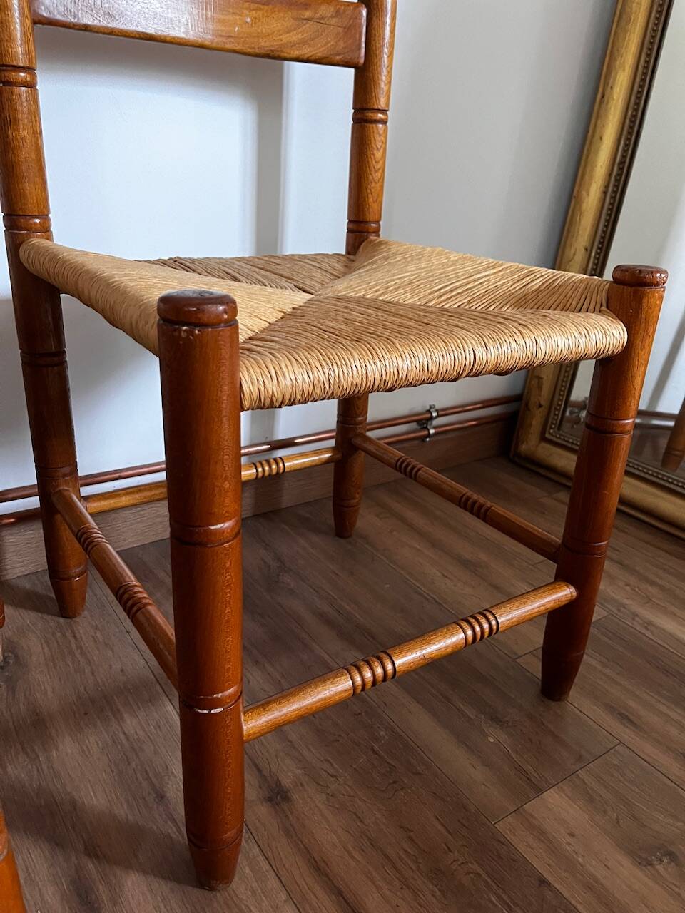 Paire de chaises bois
