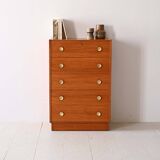 Retro chest of drawers with metal handles
