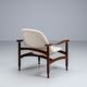 “Tiki” lounge chair in teak and bouclé Busnelli Italy 1960