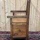 Rustic fir fireplace bench early 20th century