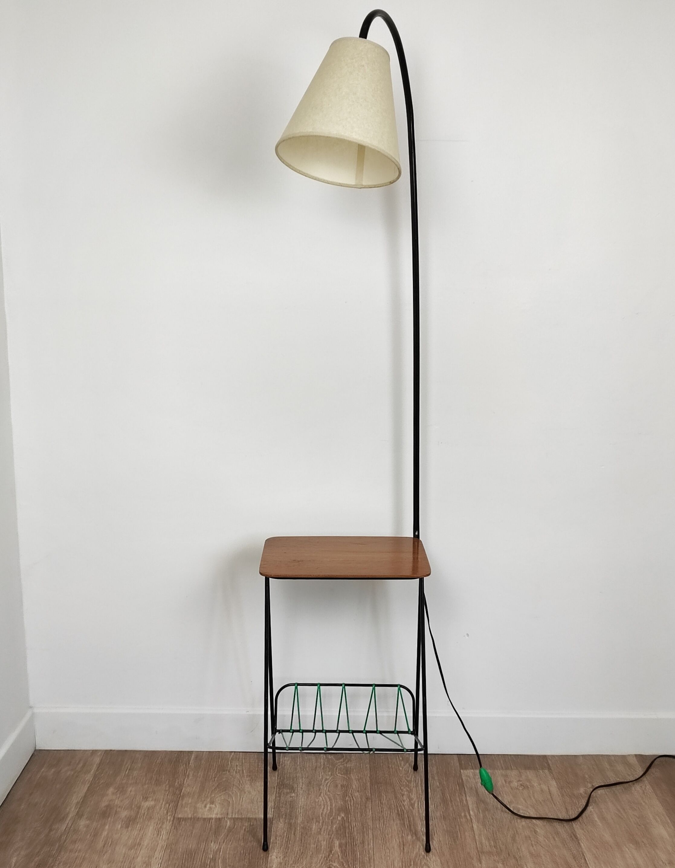 Floor lamp tablet and magazine holders 60s
