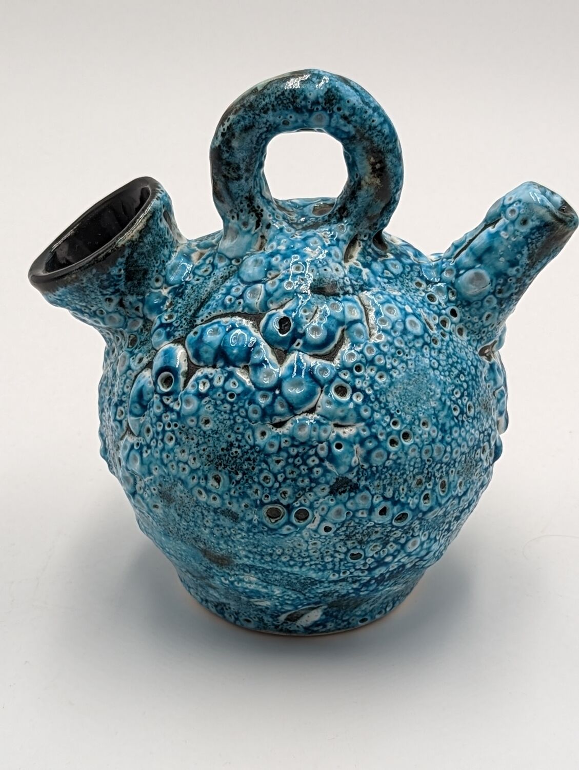 Blue vintage ceramic vase