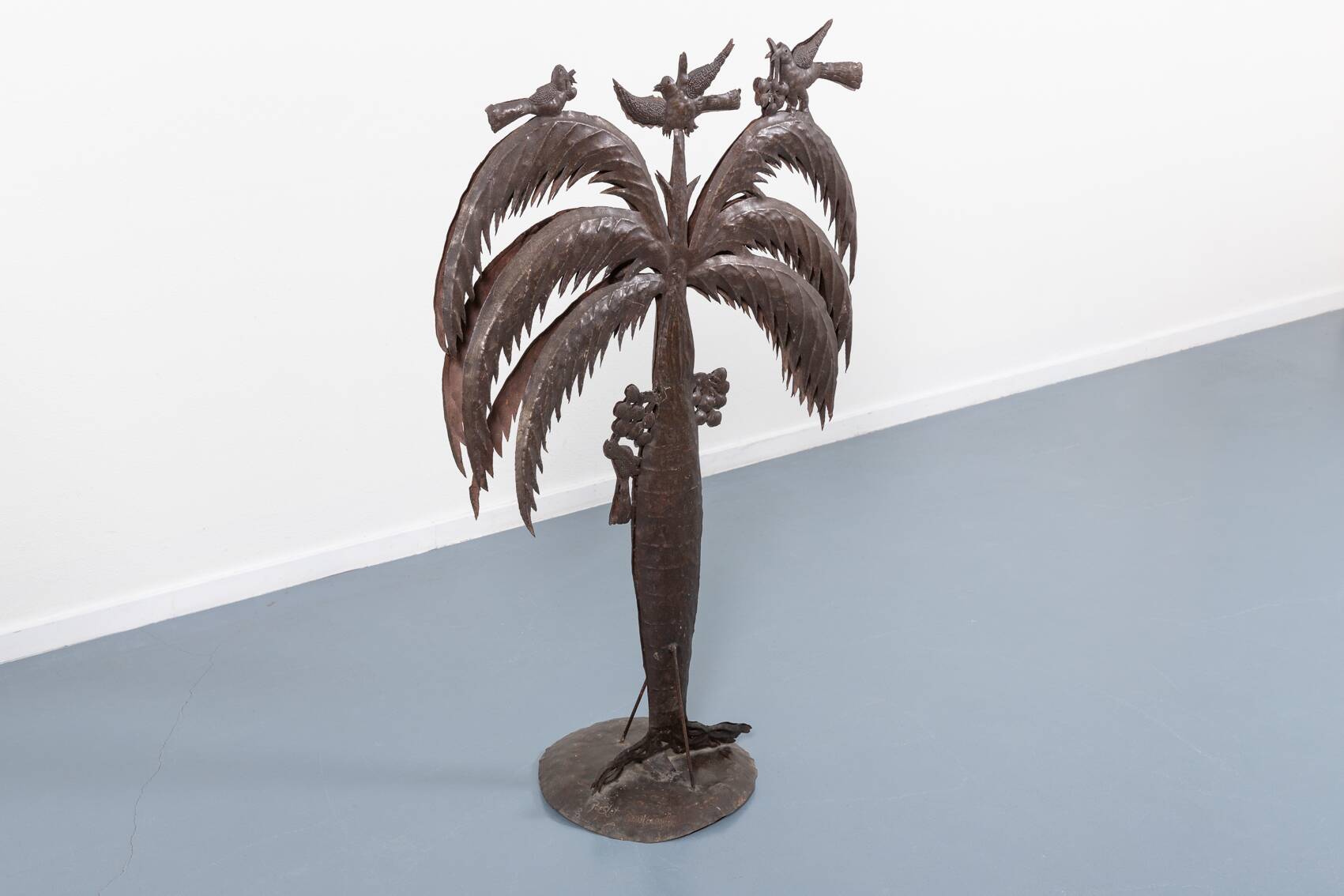 Mid-Century wrought metal Palm Tree by Atelier Marolles
