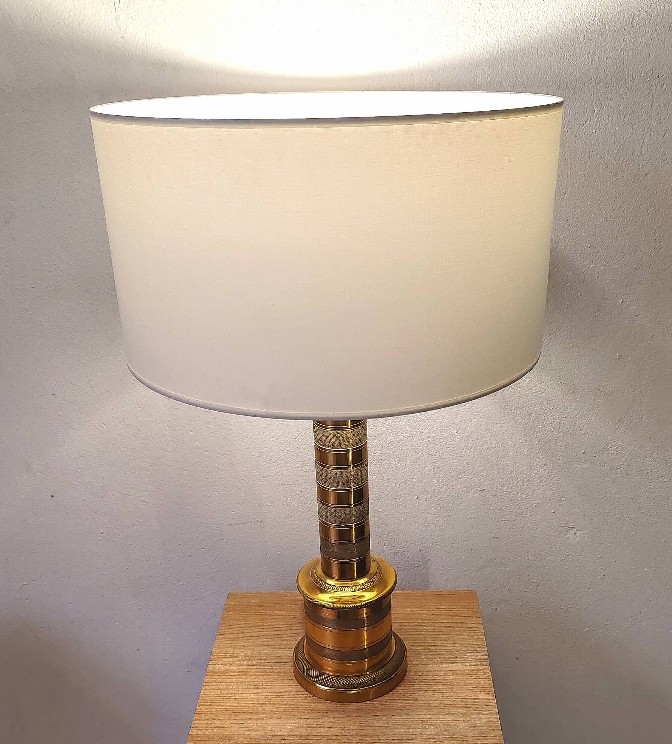 Lampe colonne laiton
