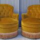 Velvet toad chair