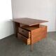 Bureau vintage en acajou, 1950, restauré