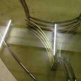 smoked glass & metal table, 1970