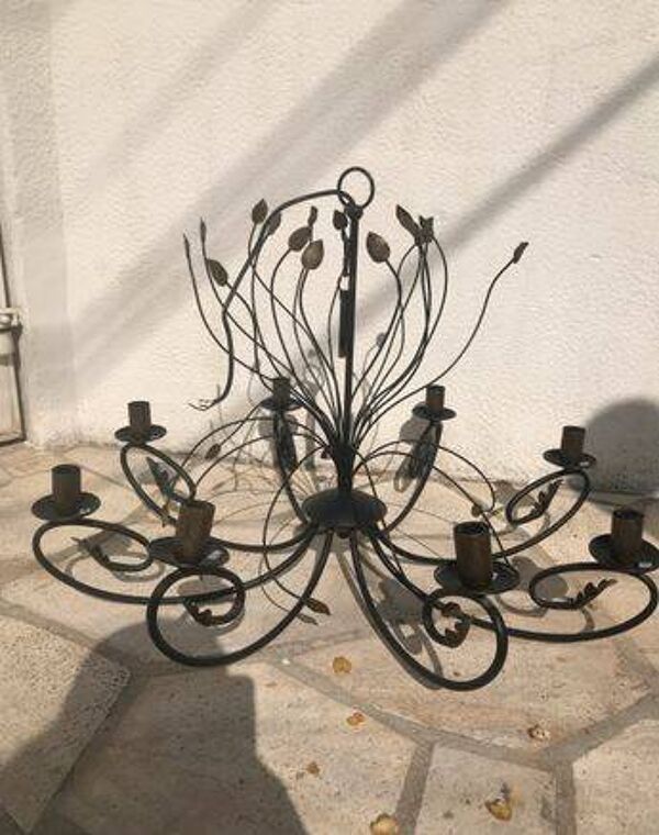 Lustre en fer forgé provençal