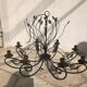 Provençal wrought iron chandelier