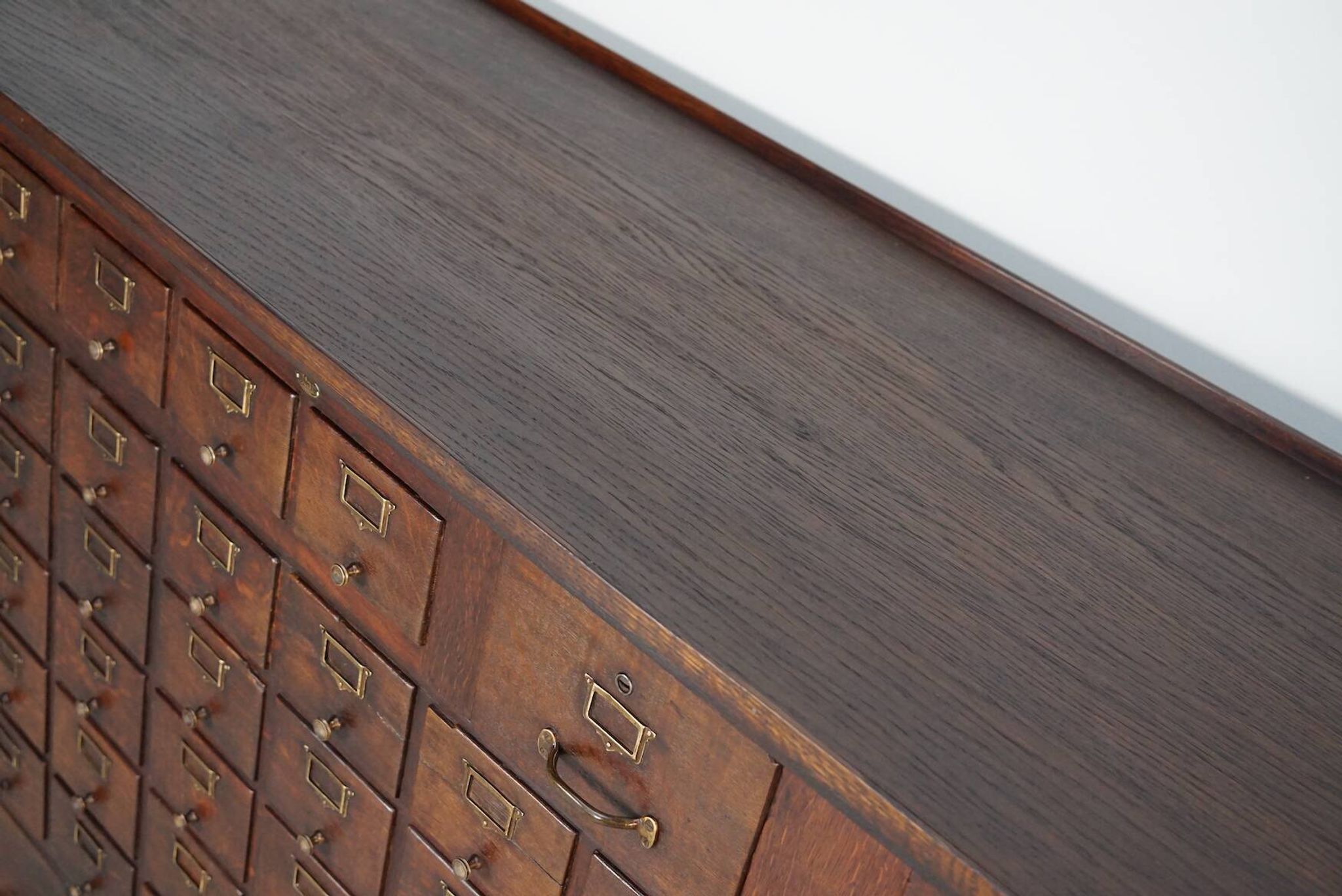 Large French oak notary apothecary cabinet / filing cabinet, 1920/30s
