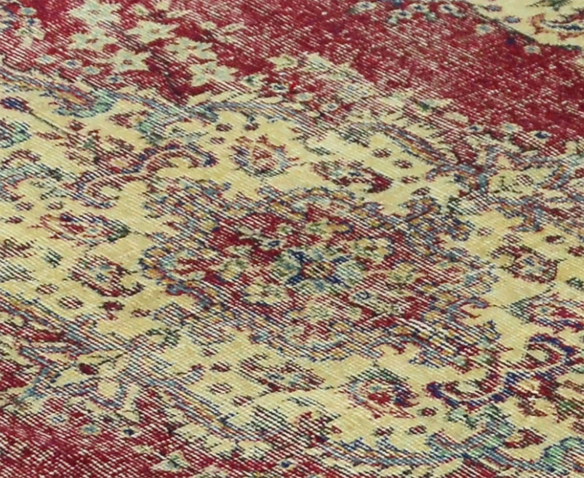 Anatolian handmade vintage rug 206 cm x 115 cm