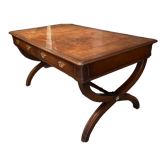 English mahogany desk early twentieth opening to two drawers