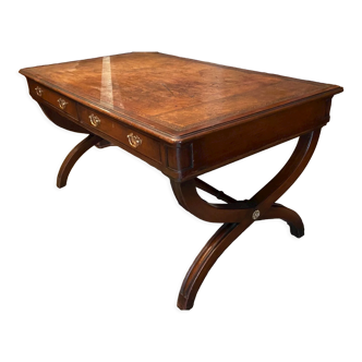 English mahogany desk early twentieth opening to two drawers