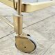 Mid-Century Folding Bar Cart – Brass and Ribbed Plexiglass – 1960s