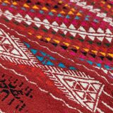 Multicolored Berber pattern rugs woven hands in natural wool