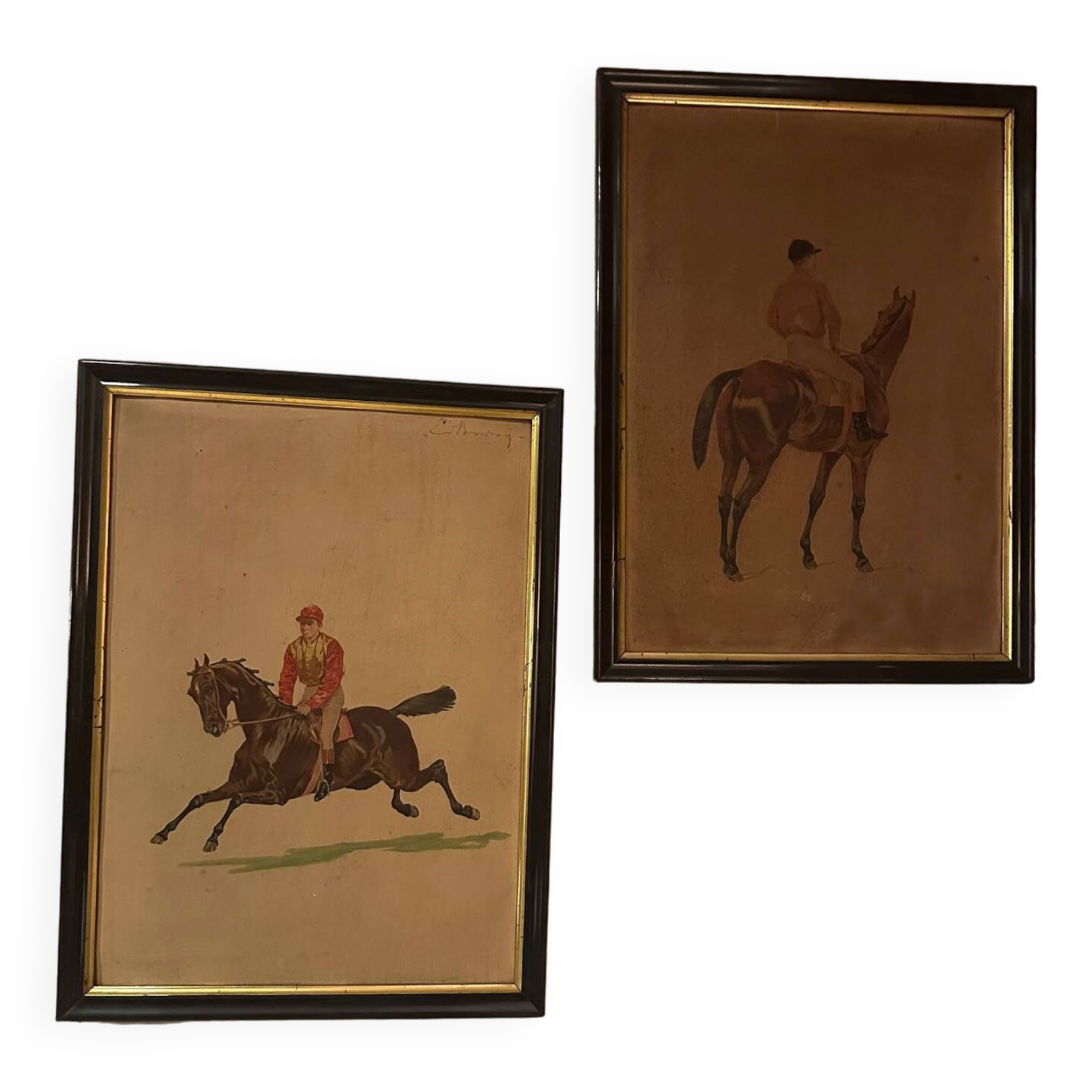 Paire de gravures équestres