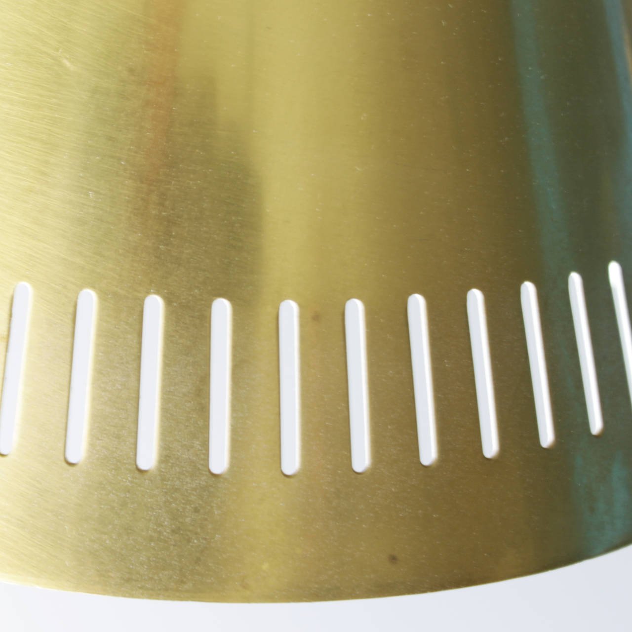 Pair of Scandinavian diabolo suspensions brass