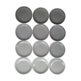 Set of 12 flat plates