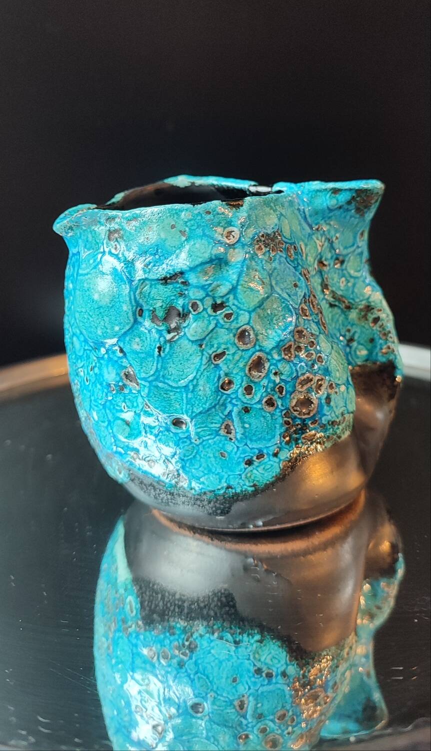 Small ceramic milk jug Cyclope Emaux des Glaciers