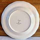 6 assiettes creuses Longchamp décor Moustier Olérys