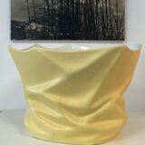 Cache pot plissé en céramique