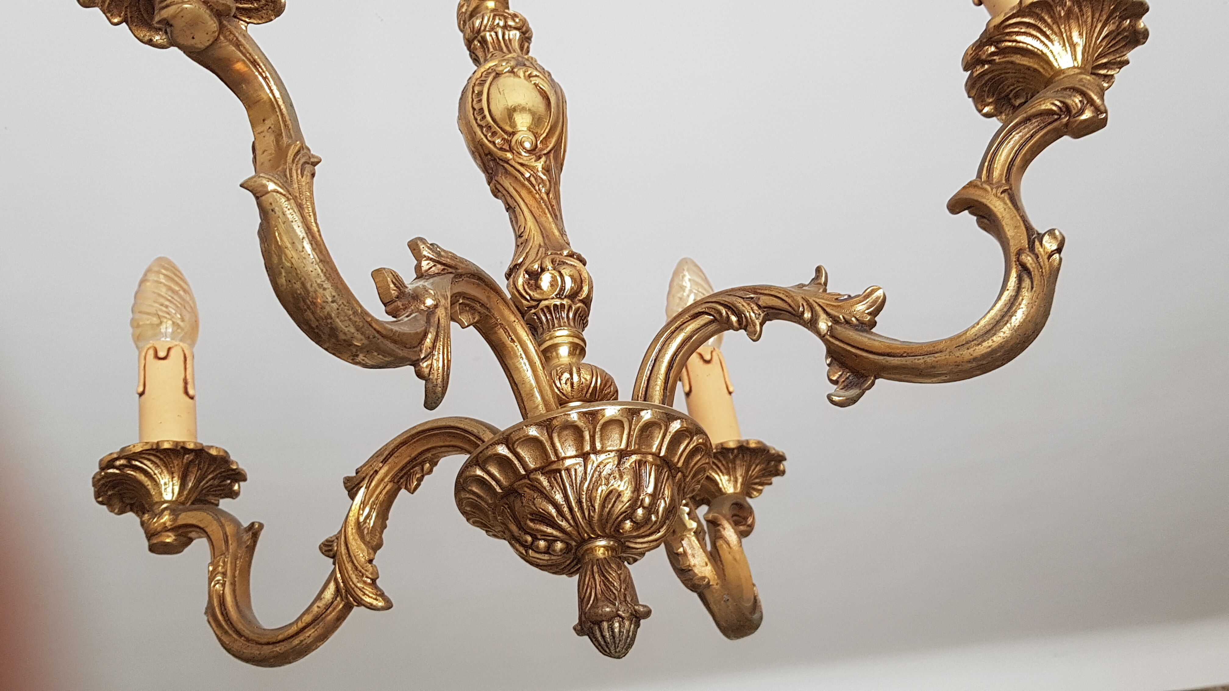 Brass chandelier 5 branches