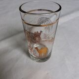 6 tea glasses golden décor camel palm