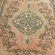 Tapis Vintage Anatolien Rose Poudré, Vert Sauge et Bleu, Fait Main, 191x286 Cm
