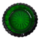 Vintage green moulded glass ashtray