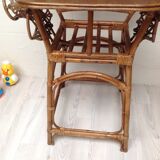 Peacock rattan high chair