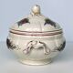 Earthenware tureen from sarreguemines obernai model illustrated by henri loux