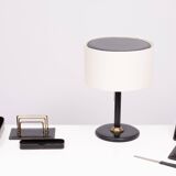 Grand ensemble de bureau exclusif en cuir cousu, années 1960, France