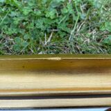 Vintage rectangular mirror in gilded wood h49 xl35