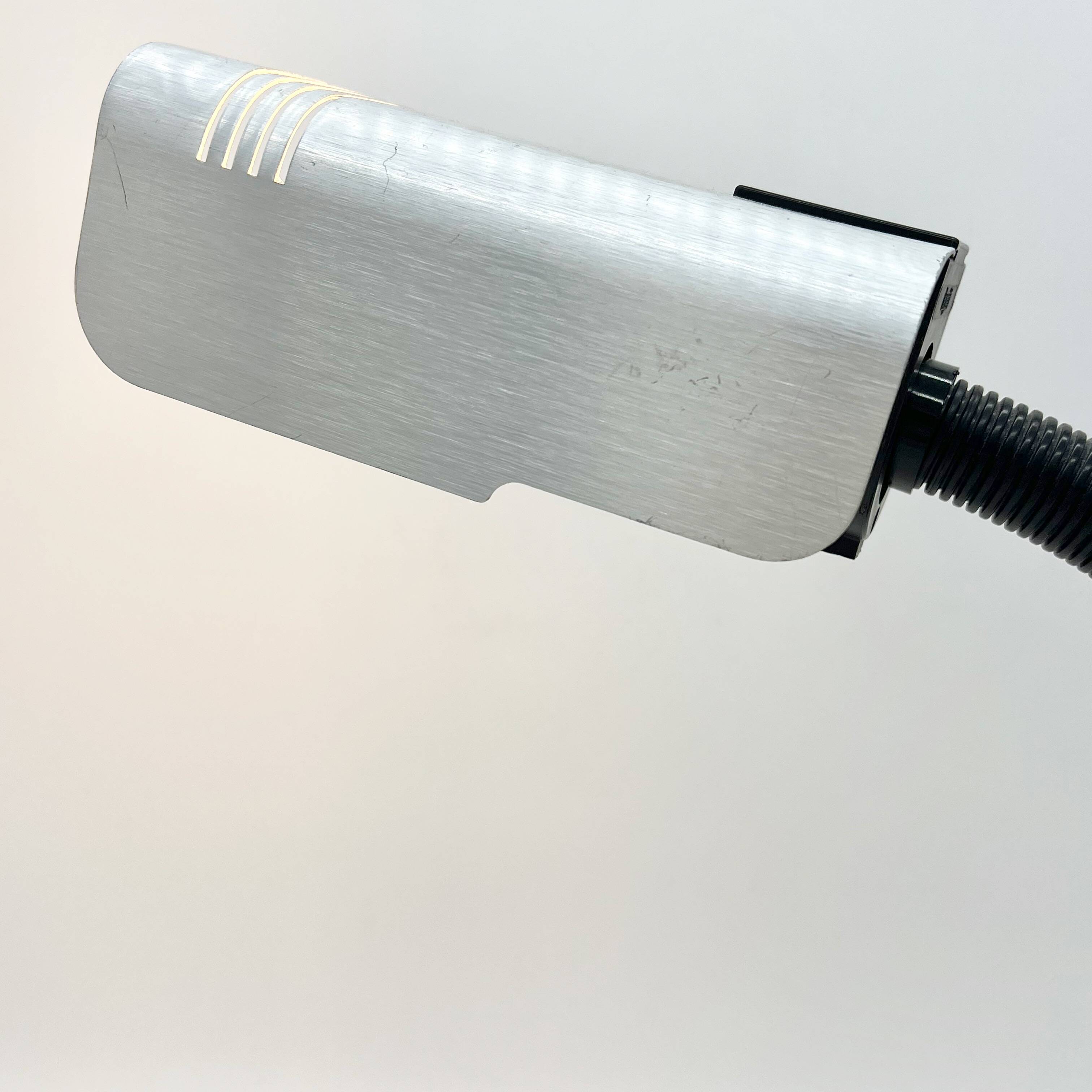 Targetti Sankey “brushed aluminum” lamp, 1960s/70s, Italy