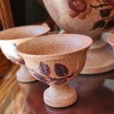 Set of cups and 4 bowls signed Vallauris