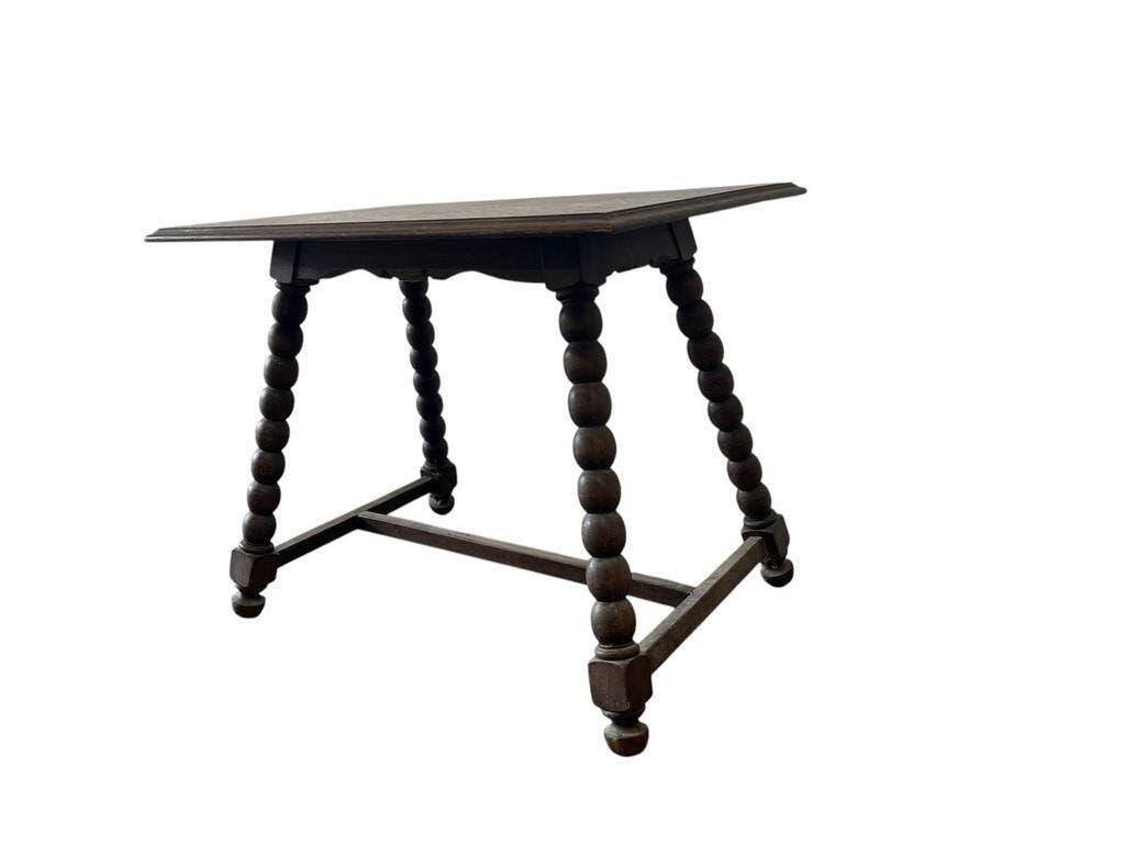 Table d'appoint vintage en bois bobbin / table basse / table à café