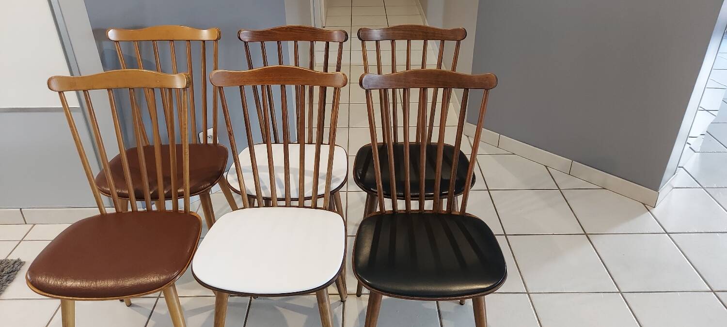 Set of 6 Menuet Baumann chairs 1970