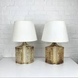 Pair of Haico Nitzsche ceramic table lamps for Soholm, Denmark