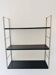 Gold and brown String wall shelves