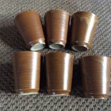 Série de 6 tasses en grès