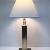 Pied de lampe colonne laiton marbre néo classique vintage