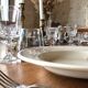 Antique stemmed crystal glasses