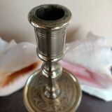 Oriental candlestick in gilded bronze