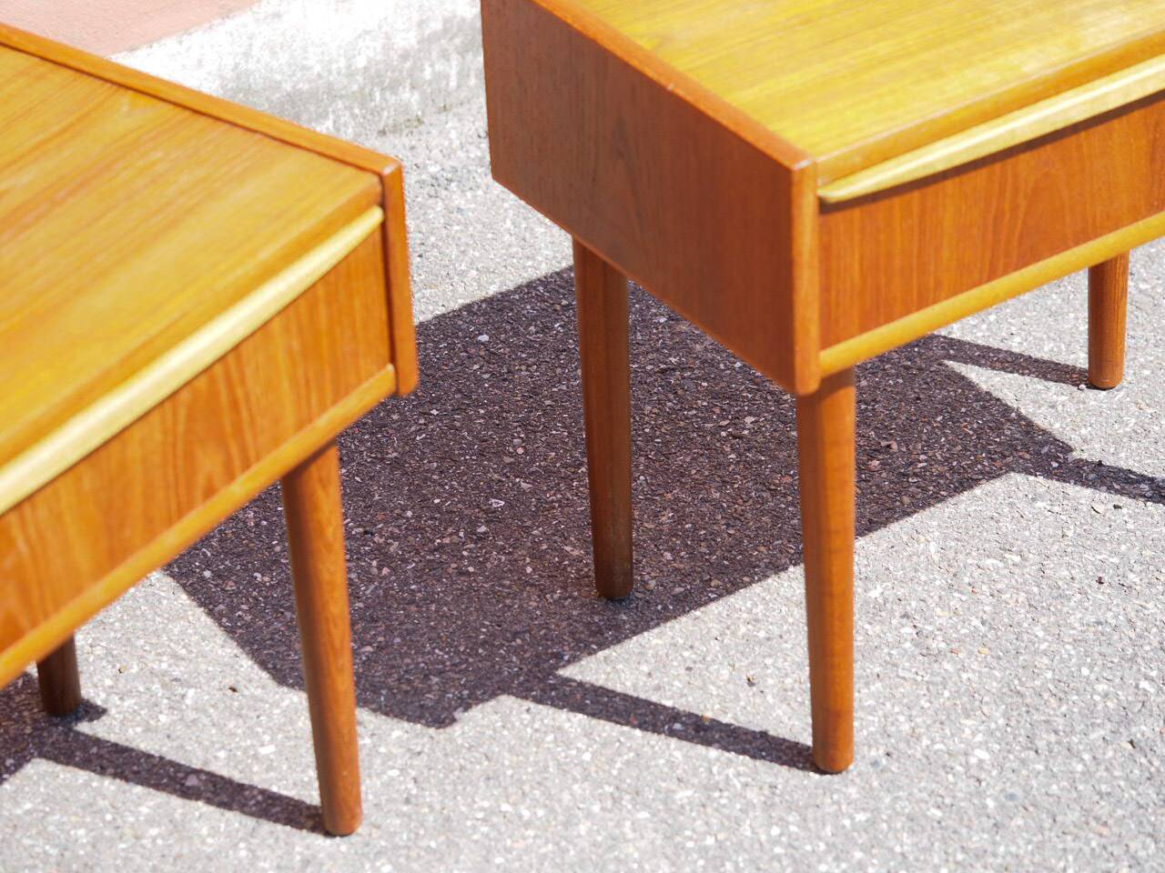 Pair of 2 Danish vintage nightstands from 1960s
