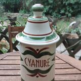 Cyanide medicine jar earthenware Longchamp