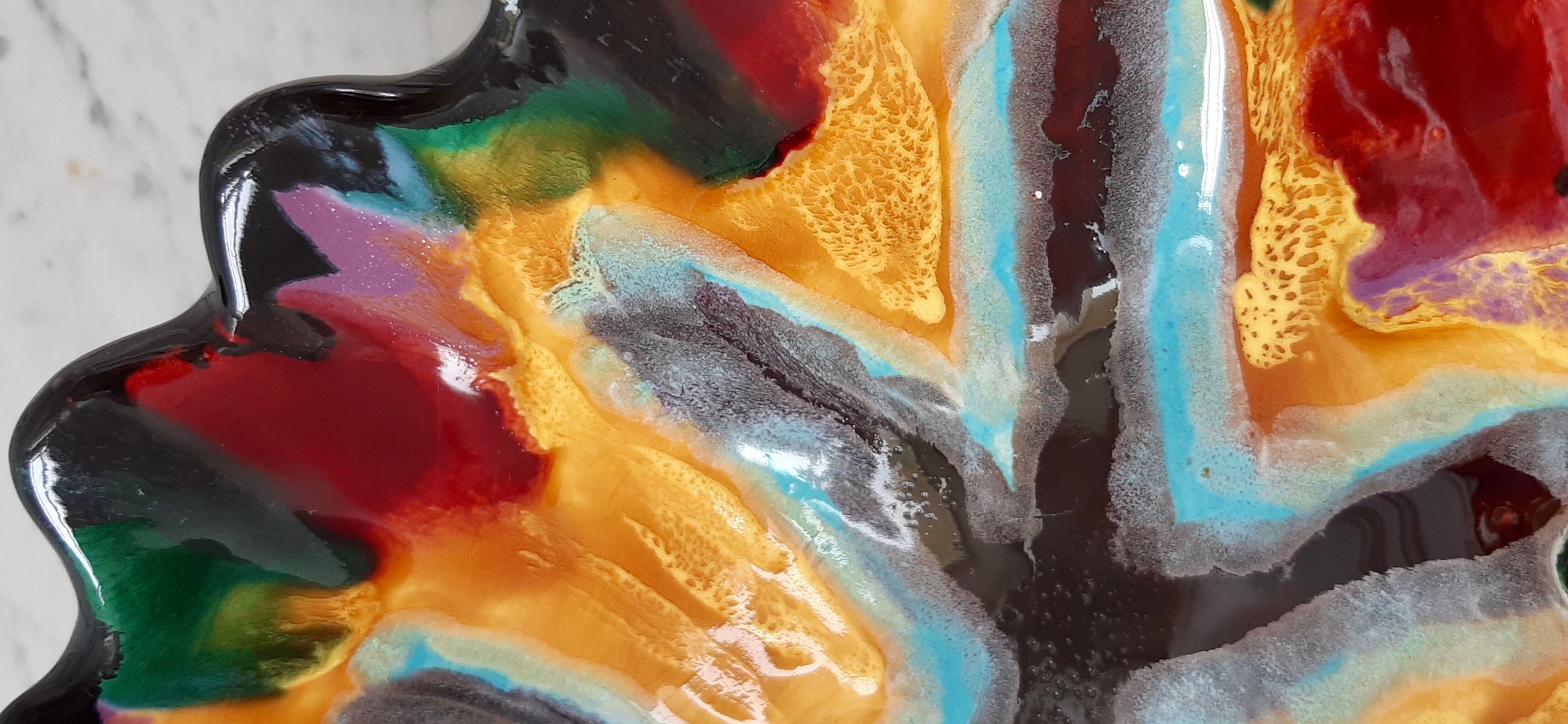 Empty ceramic sheet pocket Vallauris style 70s