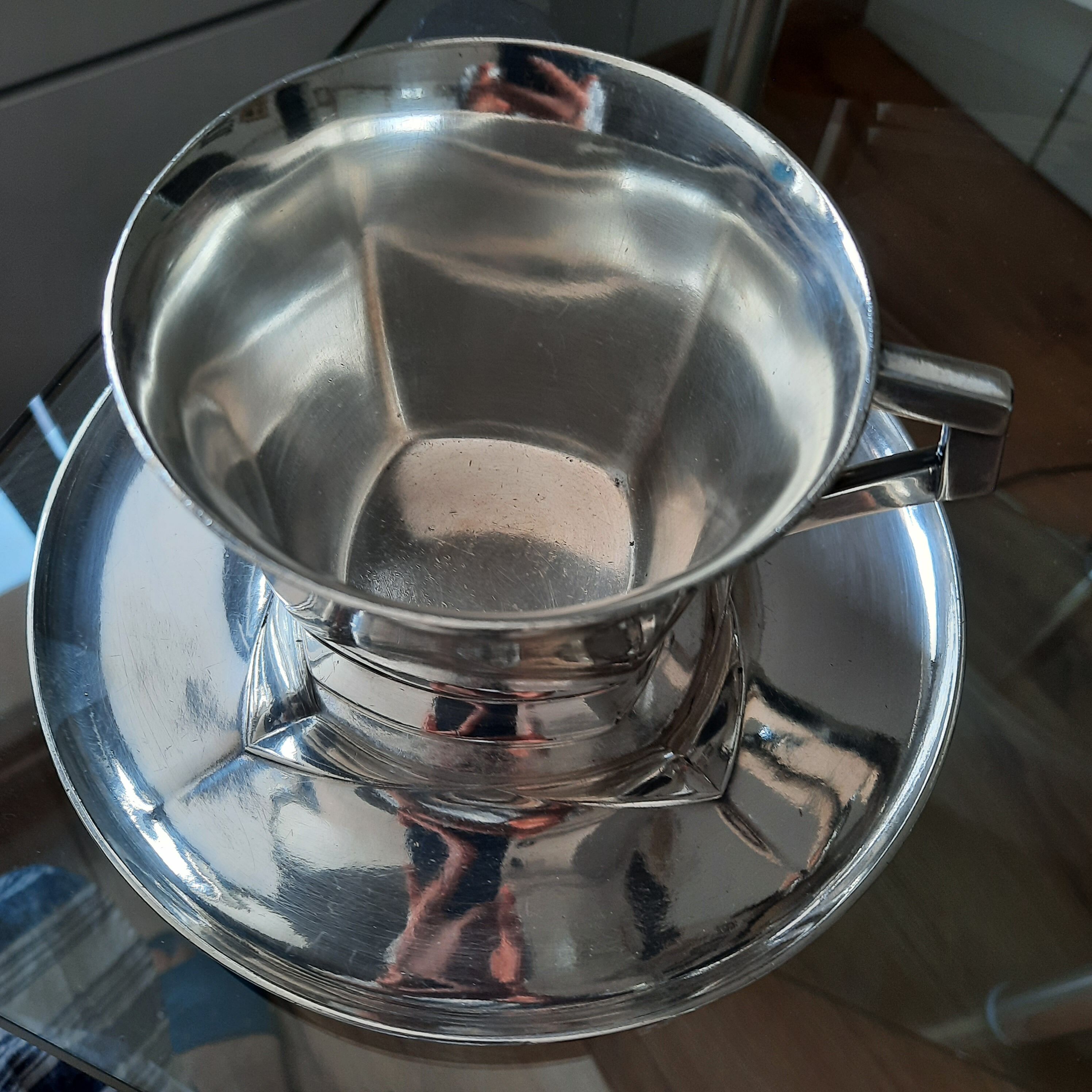 Sue et Mare chocolate cup and saucer for Gallia Christofle