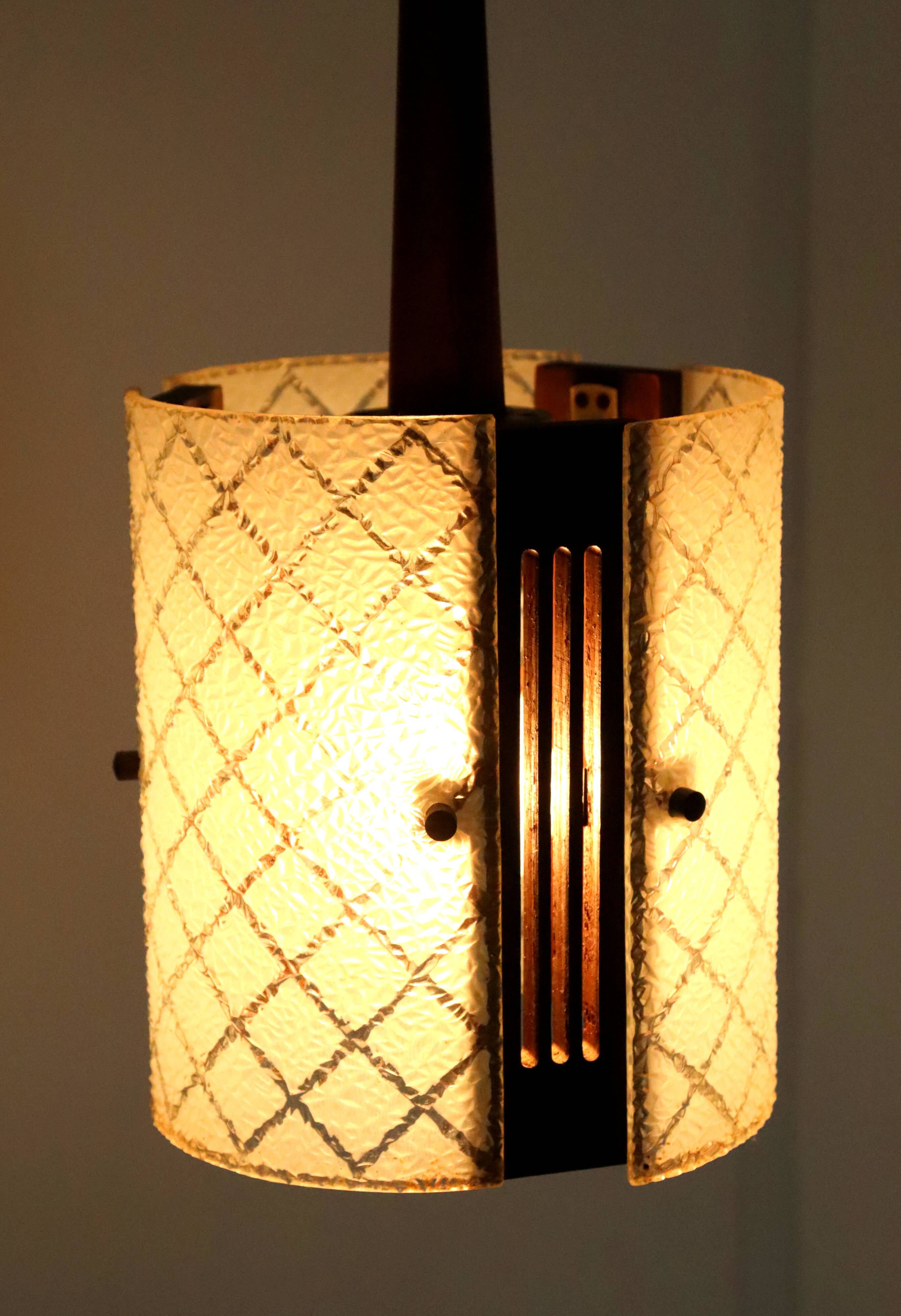 vintage  Glazen hanglamp 'Meerhoven'